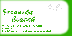 veronika csutak business card